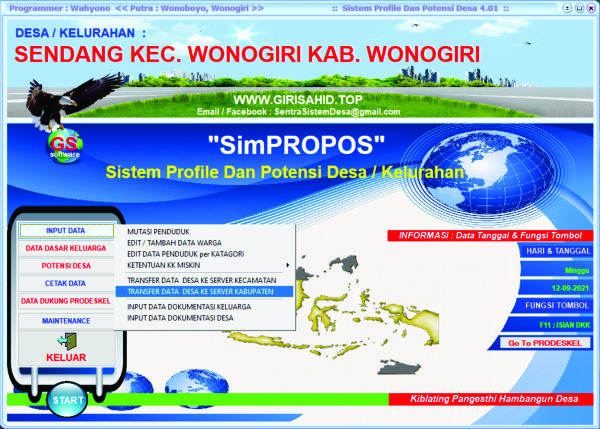 CARA CEPAT INPUT AK ke dalam PRODESKEL dengan SimPROPOS  - (Ada 1 foto)